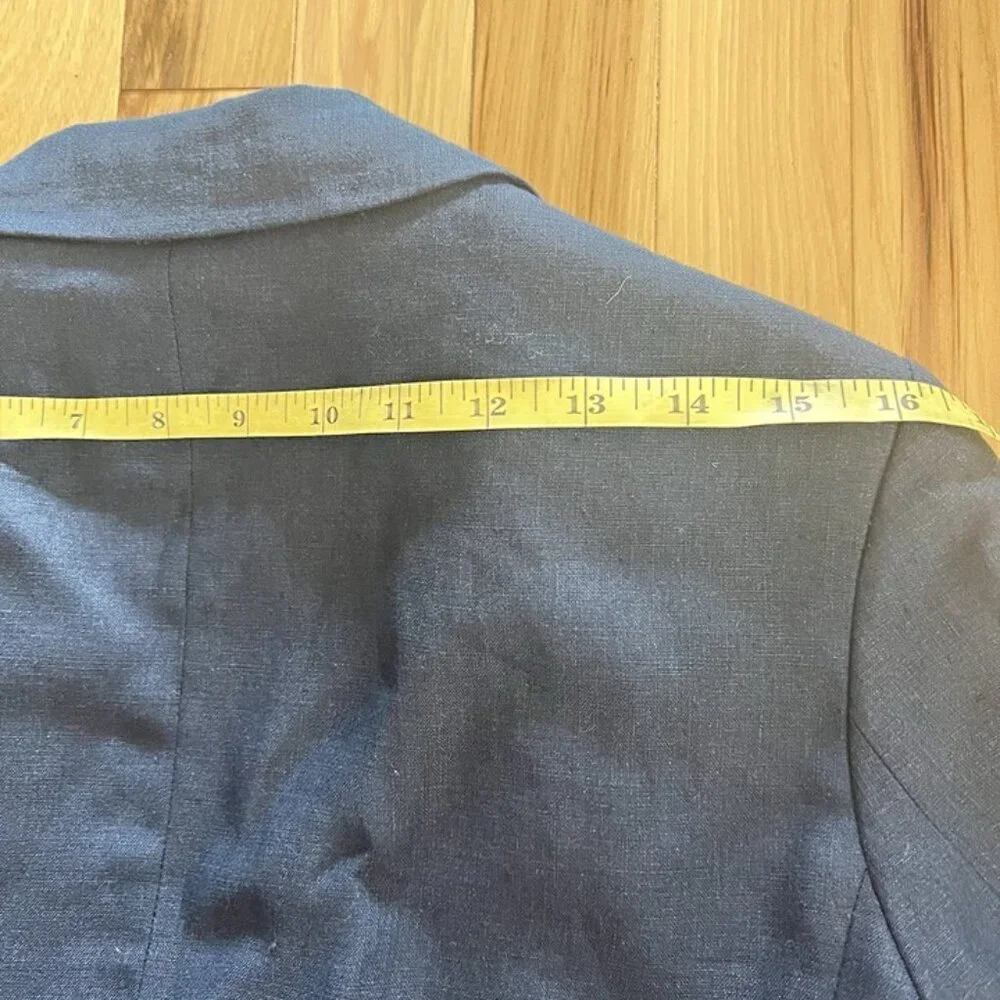 Eddie Bauer 100% Linen Navy Blue Blazer Men's Sz S‎ Preppy Wedding Business